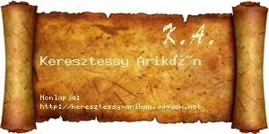 Keresztessy Arikán névjegykártya